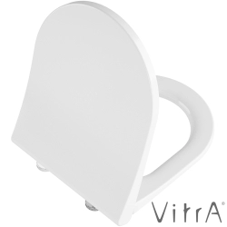 Vitra - Vitra Metropole Round Slim Yavaş Kapanır Klozet Kapağı, Kolay Sökülebilir, Tek Kat Görünümlü
