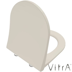 Vitra - Vitra Metropole Round Slim Yavaş Kapanır Klozet Kapağı, Kolay Sökülebilir, Tek Kat Görünümlü, Mat Kum Beji