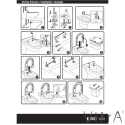 Vitra - Vitra Metropole Round Slim Yavaş Kapanır Klozet Kapağı, Kolay Sökülebilir, Tek Kat Görünümlü, Mat Taş Gri