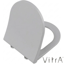 Vitra - Vitra Metropole Round Slim Yavaş Kapanır Klozet Kapağı, Kolay Sökülebilir, Tek Kat Görünümlü, Mat Taş Gri