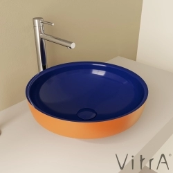 Vitra - Vitra Water Jewels Çanak Lavabo, 40 cm, Terrarosa-Mavi