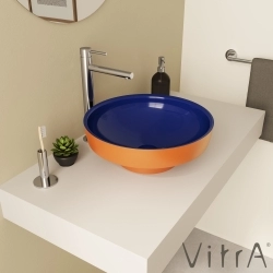 Vitra - Vitra Water Jewels Çanak Lavabo, 40 cm, Terrarosa-Mavi