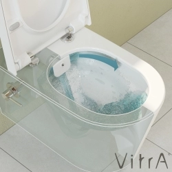 Vitra - Vitra Nest Rim-Ex Kanalsız Asma Klozet, Vitrafresh Deterjan Hazneli ve Entegre Ara Musluklu
