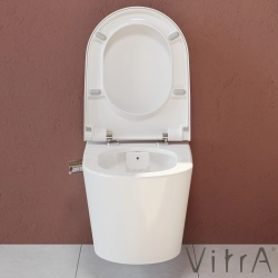 Vitra - Vitra Nest Rim-Ex Kanalsız Asma Klozet, Entegre Termostatik Ara Musluklu