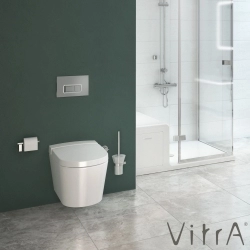 Vitra - Vitra Nest Rim-Ex Kanalsız Asma Klozet, Entegre Termostatik Ara Musluklu