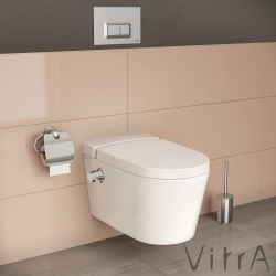 Vitra - Vitra Nest Rim-Ex Kanalsız Asma Klozet, Vitrafresh Deterjan Hazneli ve Termostatik Ara Musluklu