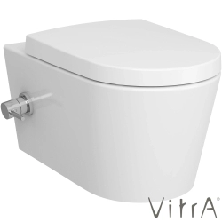 Vitra - VitrA Nest Rim-Ex Kanalsız Asma Klozet, Entegre Termostatik Ara Musluklu - 5176B403-7211