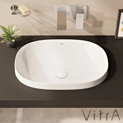 Vitra - Vitra Frame Tezgah Üstü Oval Lavabo, 56 cm, Beyaz