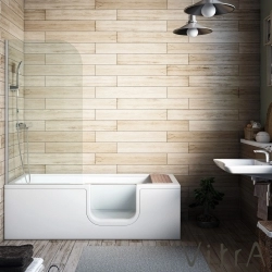 Vitra - Vitra Combo 170x75 AquaSoft Easy Hidromasajlı Küvet, (Krom Su Jetli), Sol