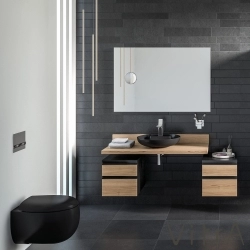 Vitra - Vitra Memoria Rim-Ex Kanalsız Asma Klozet, Mat Siyah