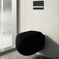 Vitra - Vitra Memoria Rim-Ex Kanalsız Asma Klozet, Mat Siyah