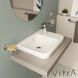 Vitra - Vitra Sento Tezgah Üstü Lavabo, Sağdan Armatür Delikli, 50 cm