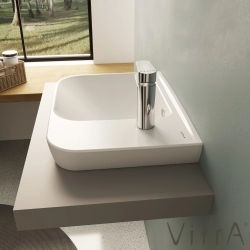 Vitra - Vitra Sento Tezgah Üstü Lavabo, Sağdan Armatür Delikli, 50 cm