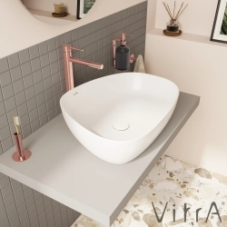 Vitra - Vitra Outline Asimetrik Çanak Lavabo, 56 cm, Mat Beyaz