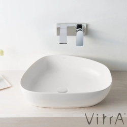 Vitra - Vitra Outline Asimetrik Çanak Lavabo, 56 cm, Mat Beyaz