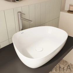 Vitra - Vitra Outline Asimetrik Çanak Lavabo, 56 cm, Beyaz