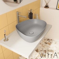 Vitra - Vitra Outline Asimetrik Çanak Lavabo, 56 cm, Mat Taş Gri