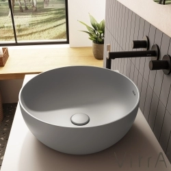 Vitra - Vitra Outline Yuvarlak Çanak Lavabo, 40 cm, Mat Taş Gri