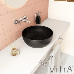 Vitra - Vitra Outline Yuvarlak Çanak Lavabo, 40 cm, Mat Siyah