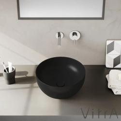 Vitra - Vitra Outline Yuvarlak Çanak Lavabo, 40 cm, Mat Siyah