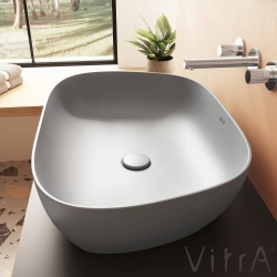 Vitra - Vitra Outline Çanak Lavabo, 63 cm, Mat Taş Gri