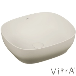 Vitra - Vitra Outline Kare Çanak Lavabo, 48 cm, Mat Kum Beji, VitraClean