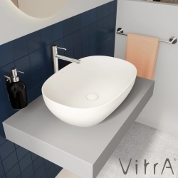 Vitra - Vitra Outline Oval Çanak Lavabo, 60 cm, Mat Beyaz