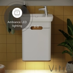Vitra - Vitra Sento Lavabo Dolabı, 50 cm, Kapaklı, Mat Beyaz, Sağ