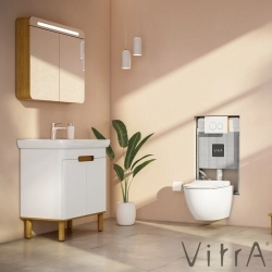 Vitra - Vitra Sento Kapaklı Lavabo Dolabı, Ayaksız, 65 Cm, Mat Beyaz