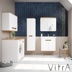 Vitra - Vitra Sento Kapaklı Lavabo Dolabı, Ayaksız, 80 Cm, Mat Beyaz