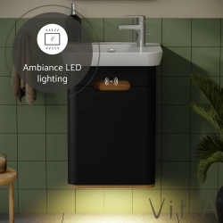 Vitra - Vitra Sento Lavabo Dolabı, 50 cm, Kapaklı, Mat Antrasit, Sağ