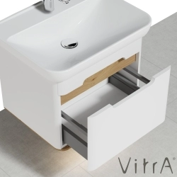 Vitra - Vitra Sento Tek Çekmeceli Lavabo Dolabı, Ayaksız, 65 Cm, Mat Beyaz