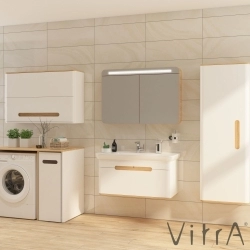 Vitra - Vitra Sento Tek Çekmeceli Lavabo Dolabı, Ayaksız, 80 Cm, Mat Beyaz