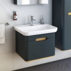 Vitra - Vitra Sento Tek Çekmeceli Lavabo Dolabı, Ayaksız, 65 Cm, Mat Antrasit
