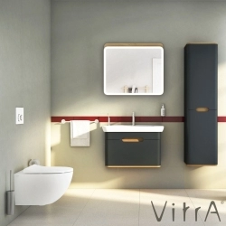 Vitra - Vitra Sento Tek Çekmeceli Lavabo Dolabı, Ayaksız, 80 Cm, Mat Antrasit