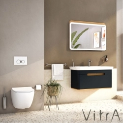 Vitra - Vitra Sento Tek Çekmeceli Lavabo Dolabı, Ayaksız, 100 Cm, Mat Antrasit
