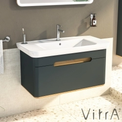 Vitra - Vitra Sento Tek Çekmeceli Lavabo Dolabı, Ayaksız, 100 Cm, Mat Antrasit