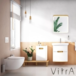 Vitra - Vitra Sento Çift Çekmeceli Lavabo Dolabı, Ayaksız, 65 Cm, Mat Beyaz