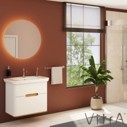 Vitra - Vitra Sento Çift Çekmeceli Lavabo Dolabı, Ayaksız, 80 Cm, Mat Beyaz