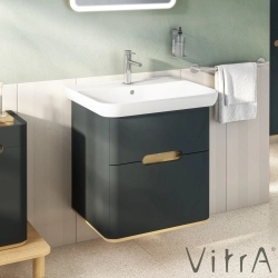 Vitra - Vitra Sento Çift Çekmeceli Lavabo Dolabı, Ayaksız, 65 Cm, Mat Antrasit