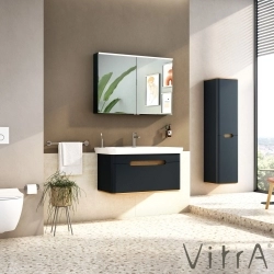 Vitra - Vitra Sento Ayaksız Boy Dolabı, Sol, Mat Antrasit