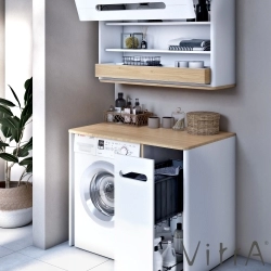 Vitra - Vitra Sento Çamaşır Makinesi Paneli, Sağ, Mat Beyaz