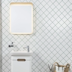 Vitra - Vitra Sento Aydınlatmalı Ayna, 50 cm, Açık Meşe