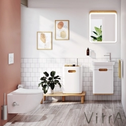 Vitra - Vitra Sento Aydınlatmalı Ayna, 60 cm, Açık Meşe