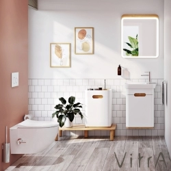 Vitra - Vitra Sento Aydınlatmalı Ayna, 60 cm, Açık Meşe