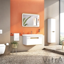 Vitra - Vitra Sento Aydınlatmalı Ayna, 100 cm, Açık Meşe