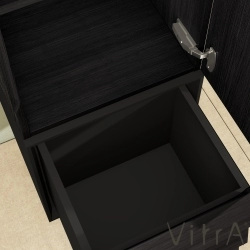 Vitra - Vitra Frame Çekmeceli Boy Dolabı, Hareli Siyah Meşe-Mat Siyah, Sağ