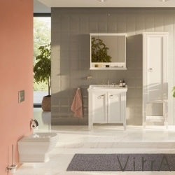 Vitra - Vitra Valarte Led Aydınlatmalı Dolaplı Ayna, 80 cm, Mat Beyaz