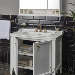 Vitra - Vitra Valarte Led Aydınlatmalı Dolaplı Ayna, 100 cm, Mat Beyaz