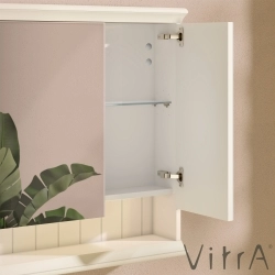 Vitra - Vitra Valarte Led Aydınlatmalı Dolaplı Ayna, 100 cm, Mat Beyaz